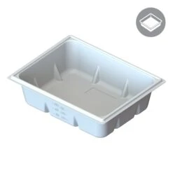 50 Gallon Reservoir, White, Rectangle