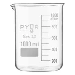 Glass Beaker Low Form With Spout And Graduations – 1000ml