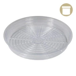 18'' Clear Plastic Pot Saucer Sold In Case Of 25