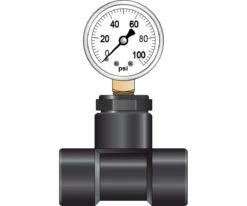 Dilution Solutions 3/4 In Pressure Gauge Kit