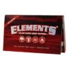 Elements Slow Burn Hemp Papers Red Single Wide 100 Leaves/Pack - Box Of 25