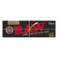 RAW Classic Black Papers 1-1/4'' 50 Leaves/Pack - Box Of 24