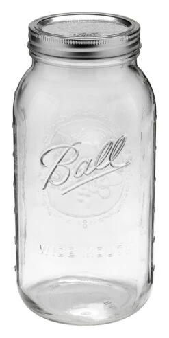 Ball Jar, 64 Oz (Half Gallon), Wide Mouth , Case Of 6