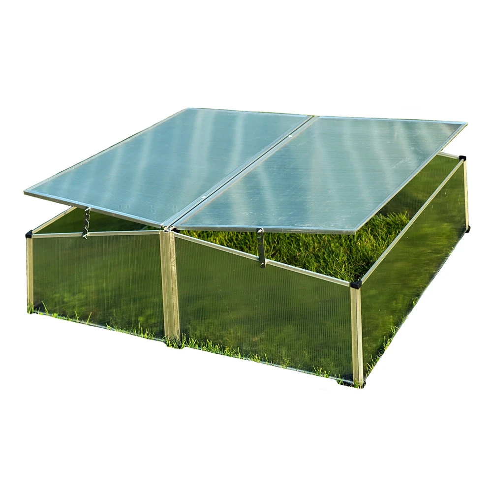 Foldable Aluminum Cold Frame 100x100x40 Cm 1 Foldable Aluminum Cold Frame 100x100x40 Cm
