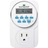 Autopilot 7-Day Grounded Digital Programmable Timer, 1725W, 15A, 1 Second On/Off, 8 On/Off Cycles