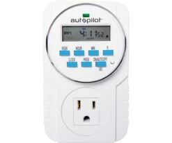 Autopilot 7-Day Grounded Digital Programmable Timer, 1725W, 15A, 1 Second On/Off, 8 On/Off Cycles